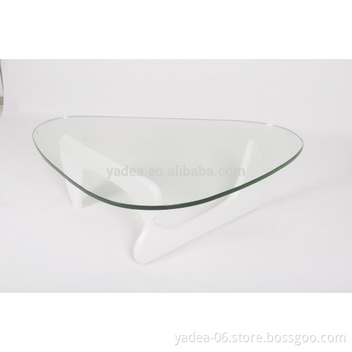 China wholesale coffee table solid wood 19mm tempered glass designer coffee table for living room